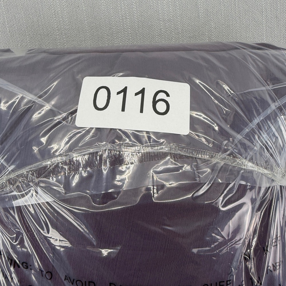 White by Vera Wang Gown Chiffon Plum Purple Solid Ruffle Size 14 VW360189 - Picture 9 of 9